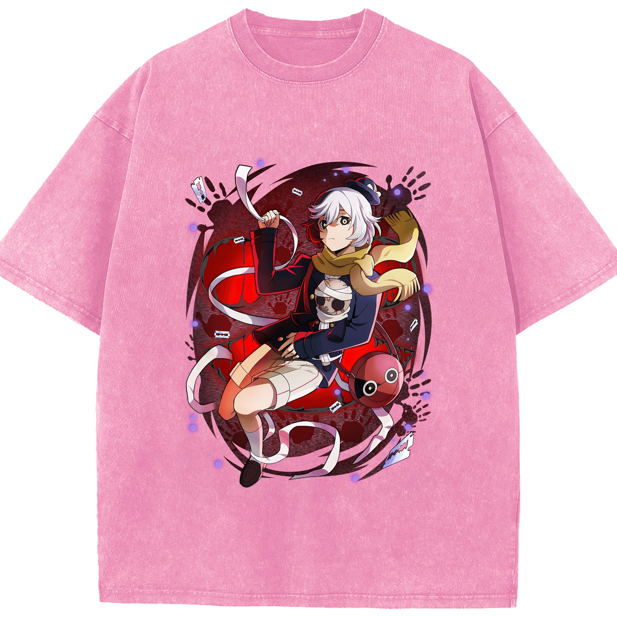 （画像用） 文豪ストレイドッグス Bungo Stray Dogs 綿100% ヴィンテージ風 半袖Tシャツ（フロントプリント）